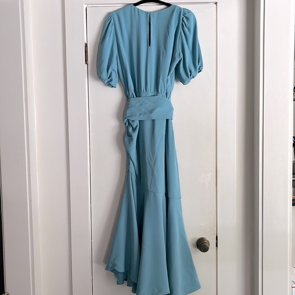 Sachin & Babi Camila Crepe Belted Dress in Teal. size 10 - Picture 4 of 12